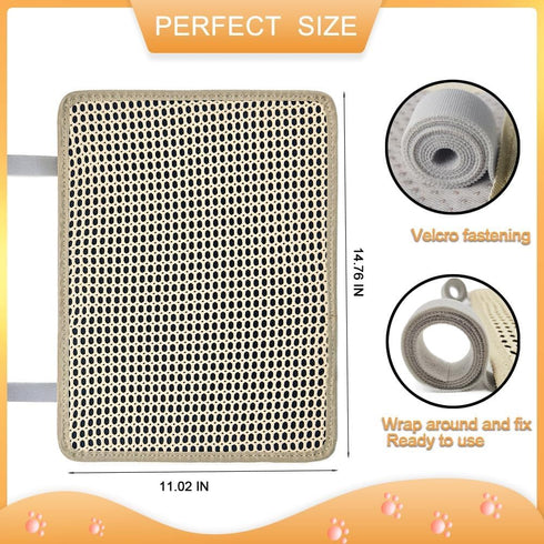 Cat Nail File Scratcher, Cat Scratch Pad Wrapped Around a Cat Scratching Post, Nail File for Cats with 80 Aluminum Oxide Grit, Cat Nail File Can H...