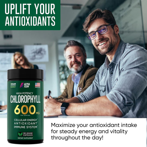 Chlorophyll Capsules 600 mg - Natural Chlorophyll Pills for Women & Men - Highly BioAvailable Chlorophyll Supplement for Energy, Immunity, Skin + ...