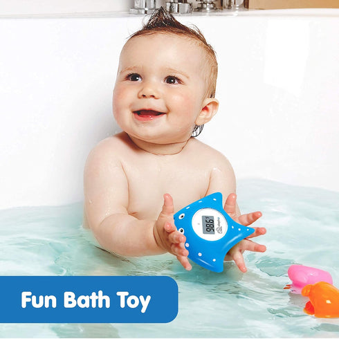 Elepho eFloat Digital Baby Thermometer for Bathtub | Accurately Monitors Water & Room Temperature + Acts as Kids Bath Toy | Waterproof Device Aler...