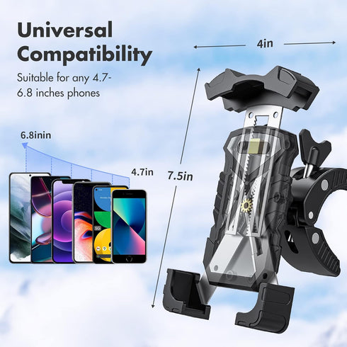 Universal Golf Cart Phone Holder, Adjustable Bike Phone Mount Bike Phone Holder for Handlebars Compatible with iPhone14,13,12,11, Pro Max ,Samsung...
