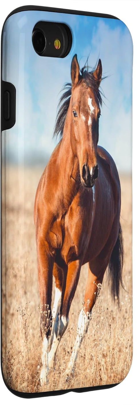 iPhone SE (2020) / 7 / 8 Horse Cute Animal Brown Horse Rider Horses Farm Case...