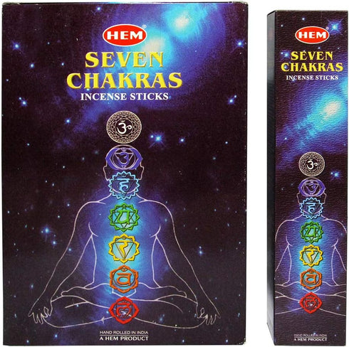 HEM 7 Chakra Incense Sticks (35 Sticks 12 Box) | Natural Fragrance For Aromatic Rooms | Air Purifier, Stress Relief & Cleansing and Meditations...