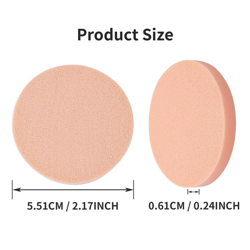 Round Sponge Puff Set,12 Pcs 2.2 Inch Facial Powder Puffs Foam Sponges For Liquid Foundation Makeup, Facial Cleansing...