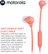 Motorola Earbuds 3-S Wired Earbuds with Microphone - Corded in-Ear Headphones, Comfortable Lightweight Silicone Ear Buds, Non-Tangle Flat Cable, 9...