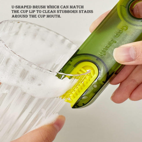 3 in 1 Multifunctional Cleaning Brush Tiny Bottle Cup Lid Brush Straw Cleaner Tools Multi-Functional Crevice Cleaning Brush Home Kitchen Cleaning ...