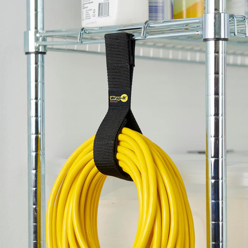 Twin-Straps by Wrap-It Storage - 16" (6-Pack) - Hook and Loop Hanging Cable Wrap for Multi-Purpose Cord and Hose Storage...