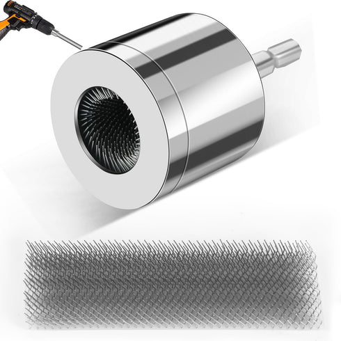 Metal Copper Pipe Cleaner, Drill Pipe Cleaning Brush with Replaceable Brush Electric Drill Pipe Cleaning Brush Metal Pipe Tube Cleaning Brush for ...