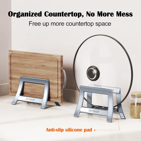 Cutting Board Holder, Cutting Board Rack Chopping Board Holder, Auto Width Adjustable Cutting Board Holder Stand for Countertop Counter Kitchen Ca...