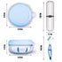 Denture Case with Brush & Portable Toothbrush Box, 100% No-Leak Retainer Box Set for Traveling Perfectly, Retainer Cup with Strainer & Mirror for ...