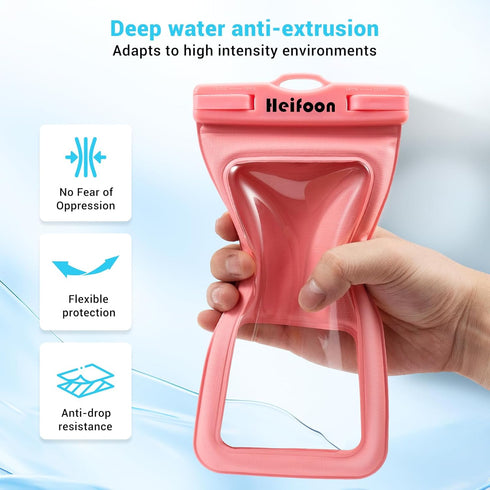 Floating Waterproof Phone Pouch Filled with Sponge Universal Cellphone Dry Bag Case with Lanyard for iPhone 15 14 13 12 Pro Max Xs Max XR X 8 7 6S...