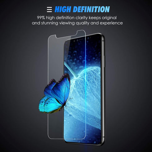 SPARIN Screen Protector Compatible with iPhone 11 / XR 6.1 inch, 4 Pack Tempered Glass with Alignment Frame......