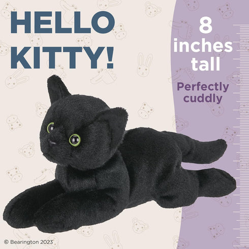 Bearington Lil’ Jinx Cat 8 Inch Cat Plush - Black Cat Plush - Stuffed Black Cat...