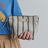Makeup Bag for Women,striped Canvas Travel Makeup Bag,for Purse Zipper Cosmetic Bag,Tool Pouch for Women and Girls (Double Stripes)...
