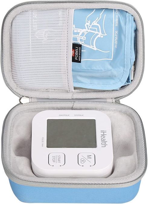 Hard Carrying Case Replacement for iHealth Track Smart Upper Arm Blood Pressure Monitor, Bluetooth Blood Pressure Cuff Machine, Protective Travel ...