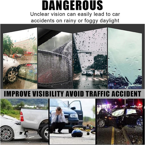 4PCS Car Rearview Mirror Film, Waterproof Film Side Mirror Rainproof Film HD Nano Coating Transparent Car Film, Safe Driving Protective Sticker Fi...