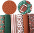 Football Soccer Ball Printed Faux Leather Sheet PU Textured Grain Leather Sheet Assorted 6 PCS 7.9" x 13.4" (20 cm x 34 cm) for Hair Accessories D...