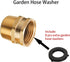 Garden Hose Connector, 3/4'' GHT Female and Male to 3/4'' NPT Male, Metal Brass Water Hose to Pipe Thread Adapters and Fittings...