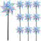Hausse 10 Pack Reflective Pinwheels Wind Spinner, Extra Sparkly Pinwheel with Stakes, Bird Repellent Blinder Devices Deterrent to Scare Birds Away...