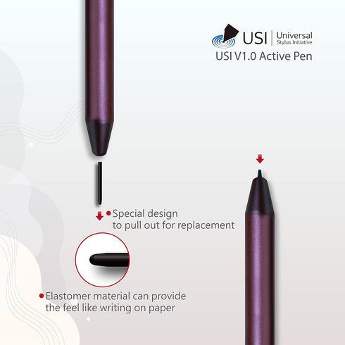 USI Stylus Compatible with Chromebook Lenovo Flex 5 13'',Duet, HP Chromebook x360 14c, x360 12b, ASUS Chromebook C436 and Samsung Galaxy Chromeboo...