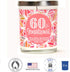 60 & Sensational, 60th Birthday Gifts for Women, Happy 60th Birthday Candle, Unique Birthday Gifts for Friends, Female, Cool 60th Birthday Gifts f...