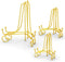 6 Pack 3 Size Iron Display Stand, Gold Easel Plate Display Photo Holder Stand, Displays Picture Frams, Decorative Plates, Tablets, Books and Artwo...