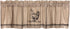 VHC Brands Sawyer Mill Charcoal Valance Curtain Farmhouse Country Chicken Cotton Gray and Tan for Kitchen Window 20x72...