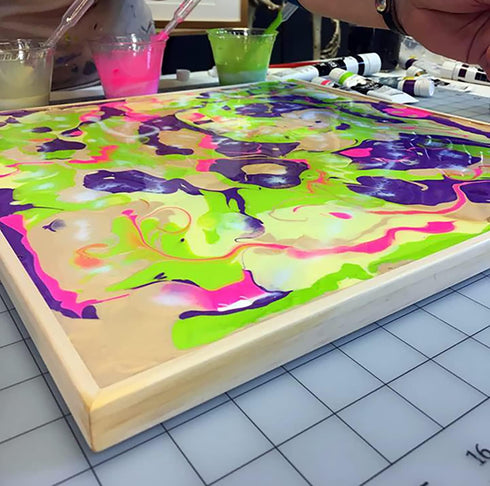 Da Vinci Pro Liquid Art Canvas Multi-Media Panels for High Flow Fluid Acrylics, Glazing Liquids, Pouring Mediums, Encaustics, Resin Paints, and Al...