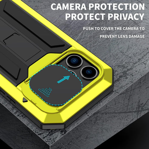 iPhone 14 Pro Max 5G Case,Outdoor Aluminum Metal Gorilla Glass Shockproof Military Heavy Duty Sturdy Protector Cover Hard Case for iPhone 14 Pro M...