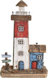 Decorative Lighthouse for Home Decor, 10.16" H Rustic Wood Light House Sculpture Figurine Tabletop Centerpiece Nautical Beach Decorations for Livi...