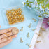 1 Box 100Pcs Pinch Bails Metal Pinch Clip Bail Clasp Dangle Bead Necklace Pendant Connector Brass Pinch Clasp Findings for Jewelry Making Clasps S...