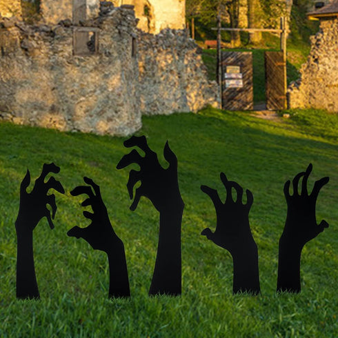 Anditoy 5 Pack Halloween Black Hands Yard Signs with Stakes Scary Silhouette Halloween Decorations for Outdoor Yard Lawn Garden Halloween Decor...