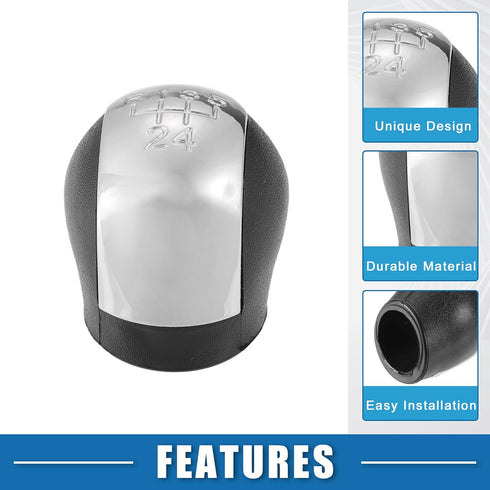 5 Speed Manual Transmission Shift Knob Gear Shifter for Opel Vectra B Plastic Black Silver Tone...
