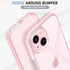 MATEPROX Compatible with iPhone 15 Plus Case, Clear Thin Slim Crystal Transparent Cover Shockproof Bumper Case for iPhone 15 Plus 6.7" 2023-Pink.....