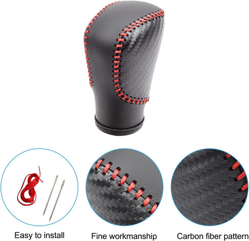 JINZHAO Auto Car Leather Gear Shift Knob Cover for Honda Accord 10th Gen 2018-2022 / Civic 2022-2023 /CRV 2023 / HR-V 2023 Accessories...