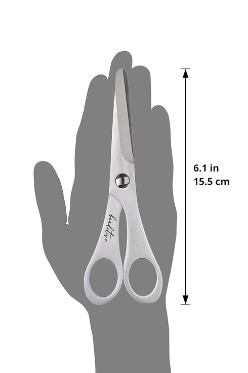 Beaditive Baby Food Scissors - Stainless Steel Toddler Cutter With Serrated Blade and Blunt Tip for Safety - Dishwasher Safe Shears for Cutting Ti...