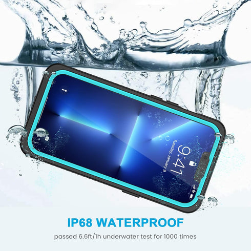Lanhiem for iPhone 13 Pro Max Case, IP68 Waterproof Dustproof Shockproof Cases with Screen Protector, Full Body Protective Front and Back Cover fo...