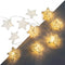 6 ft 10 LED Metal Rattan Style Star String Fairy Lights Garland, Battery Operated, Wedding Holiday Christmas Tree, Valentine Kid’s Room Bedroom De...