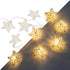 6 ft 10 LED Metal Rattan Style Star String Fairy Lights Garland, Battery Operated, Wedding Holiday Christmas Tree, Valentine Kid’s Room Bedroom De...