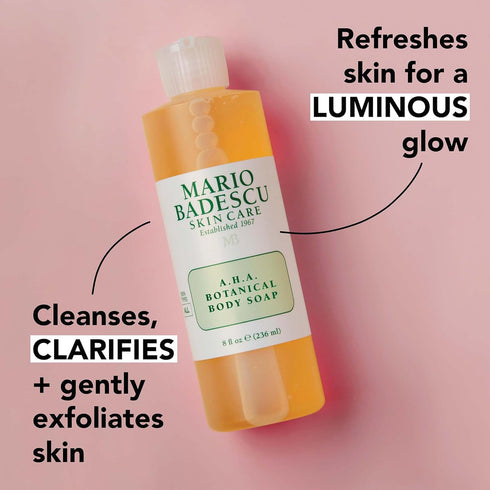 Mario Badescu AHA Botanical Body Wash Moisturizing, Clarifying and Gentle Exfoliating Body Wash for Brighter, Softer and Smoother Skin | Body Soap...