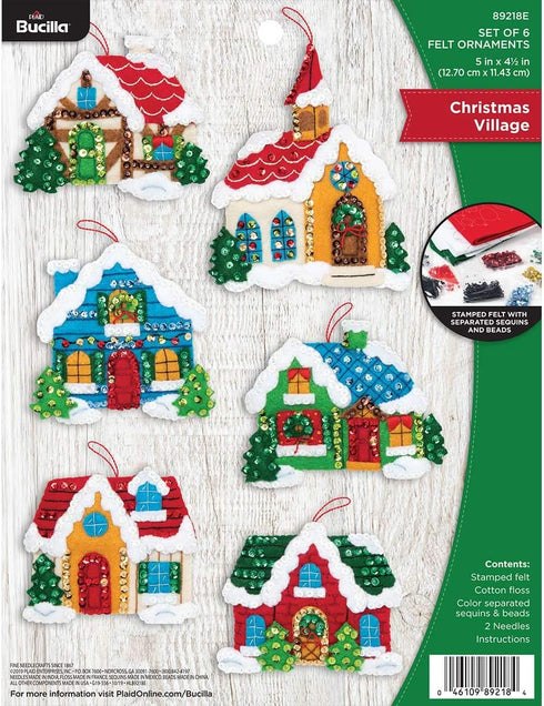 Bucilla Christmas Village Felt Applique Kit...