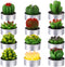12 Pieces Cactus Tealight Candles Handmade Delicate Succulent Cactus Candles for Party Wedding Spa Home Decoration Gifts(Chic Style)...
