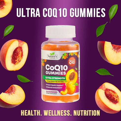CoQ10 100mg Gummies - 3X Better Absorption, Antioxidant for Heart Health Support & Energy Production, Ultra Coenzyme Q10 Vitamins, Coq 10 Suppleme...