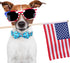 Dog Collars with Bow Tie,Summer Blue ice Cream Star Dog Collar with Safety Metal Buckle Adjustable Puppy Collars for Small Medium Large Dog,Flag B...