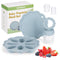 Silicone Baby Fruit Food Feeder Breastmilk Popsicle Mold Set, Baby Teething Toy for Safe Infant Self Feeding, Baby Food Freezer Tray with Lid for ...