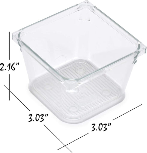 Masirs Clear Drawer Organizer - Easily Organize and Customize the Layout of Drawers. Great for Office Desk, Utensils, Cosmetics and Makeup. (8-Pie...