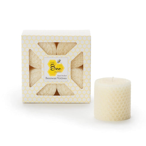 Hand-Rolled Beeswax Votive Candles 4pk - By Little Bee of Connecticut...