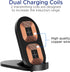 15W Wireless Charger Stand - Double Coil Fast Wireless Charging Station for iPhone and Samsung Galaxy Series - Auto-Off Feature - No Adapter Inclu...