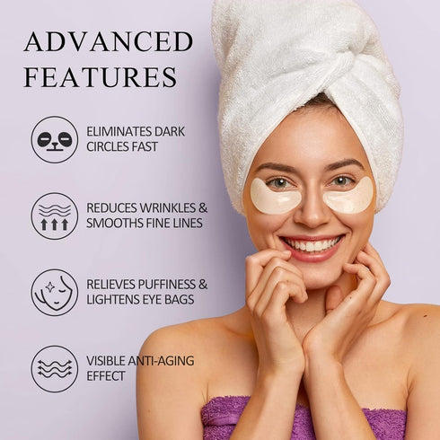 SHVYOG Under Eye Patches (20 Pairs), Under Eye Mask for Dark Circles and Puffiness, Eye Gel Pads for Puffy Eyes, Anti Aging Eye Bags Treatment for...