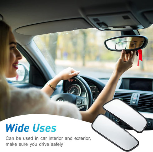 Tallew 4 Pieces Blind Spot Mirror for Car Convex Side Rear View Mirror Blindspot Automotive Rectangular Blindspot Rearview Accessories with Frame ...