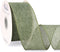 Ribbli Sage Green Burlap Wired Ribbon, 2-1/2” Inch x Continuous 20 Yard, Spring Moss Wired Ribbon for Wreaths,Big Bows,Tree Decoration,Outdoor Dec...